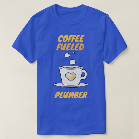 T-shirt plombier à café (Design devant)