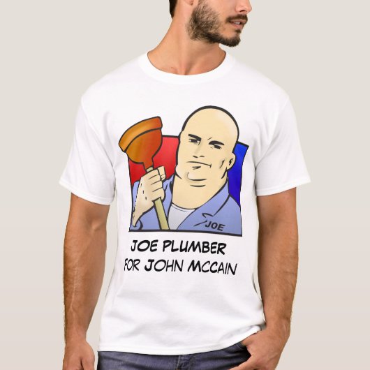 T-shirt PLOMBIER de JOE pour John McCain (Devant)