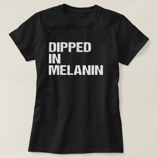 T-shirt Plongé Dans Melanin Fier Africain Black History Ca (Design devant)