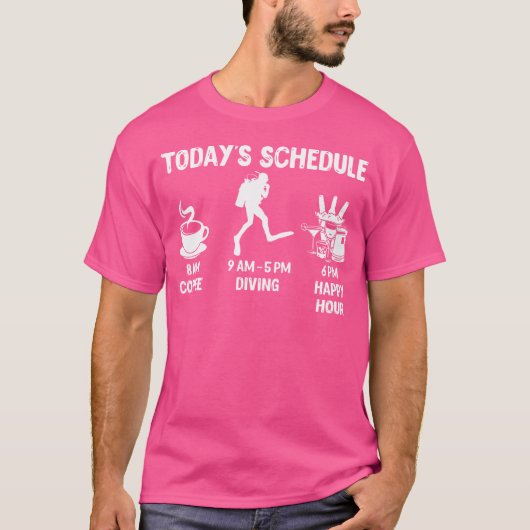 T-shirt Plongée À L'Horaire Du Jour (Devant)