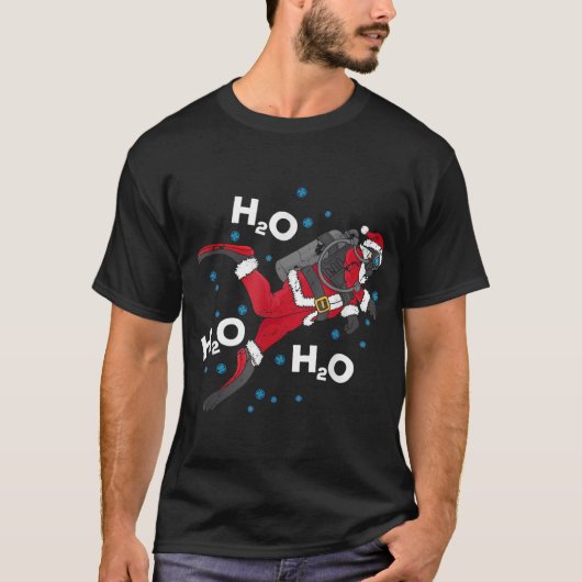 T-shirt Plongée amusante H2O H2O H2O Pun Scuba Christmas P (Devant)