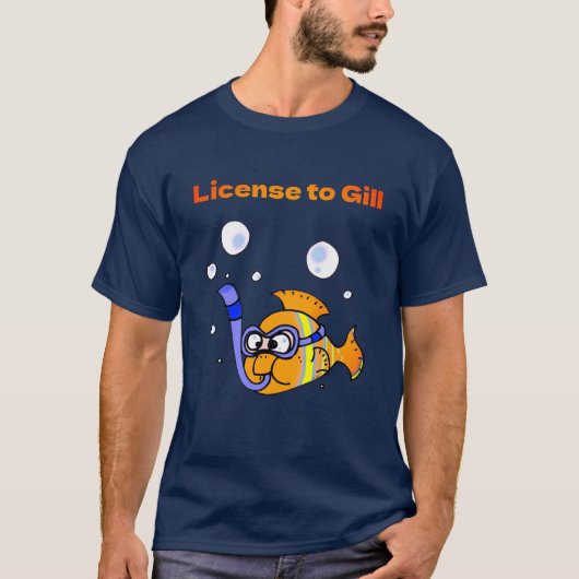 T-shirt Plongée amusante Plongée Poisson Conception (Devant)