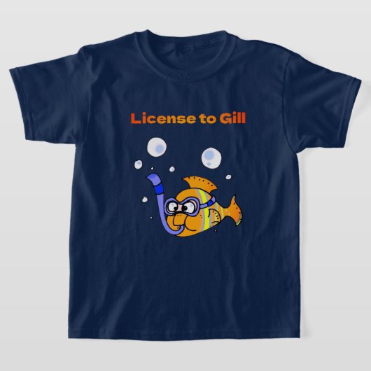 T-shirt Plongée amusante Plongée Poisson Conception (Poser)