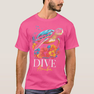 T-shirt Plongée Aruba Sea Turtle Plongée Plongée Plongée S