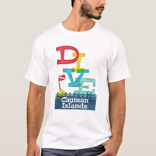 T-shirt Plongée aux îles Caïmans - Plongée colorée (Devant)