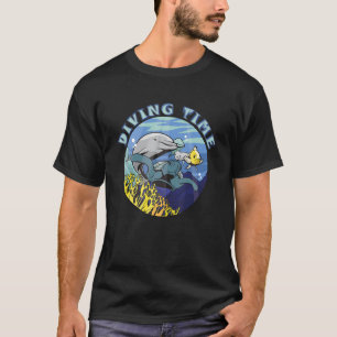 T-shirt Plongée avec tuba plongée sous-marine