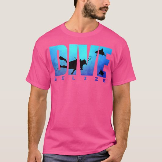 T-shirt Plongée Belize Sharks Plongée Planche Reef Freediv (Devant)