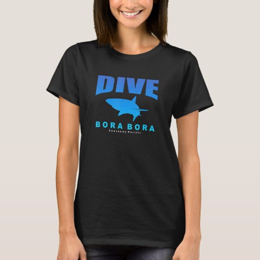 T-shirt Plongée Bora Bora Requin Requin Plongée en scaphan (Devant)