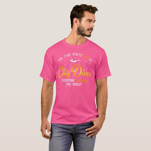 T-shirt Plongée Cliff Lover Hot Cliff Jumping Diver (Devant entier)