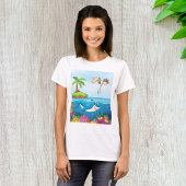 T-shirt Plongée Dans L'Océan Aimable Requin Coral Reef