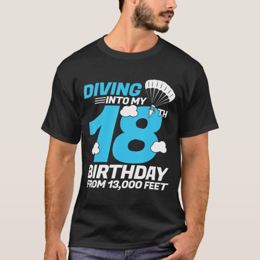 T-shirt Plongée dans My-New8th Birthday - Skydiving Birthd (Devant)
