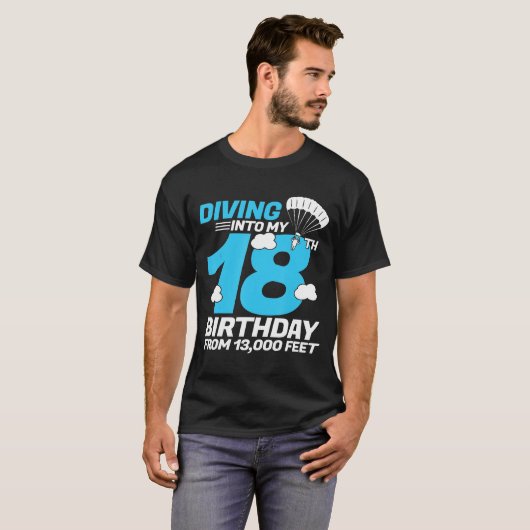 T-shirt Plongée dans My-New8th Birthday - Skydiving Birthd (Devant entier)