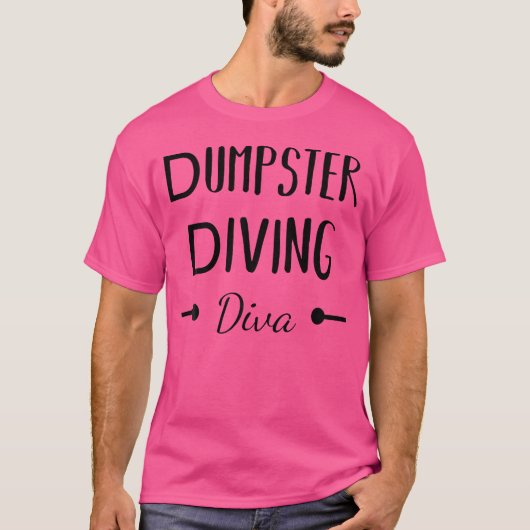 T-shirt Plongée de Dumpster Diva Réduction des déchets Rec (Devant)