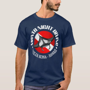 T-shirt Plongée de nuit de Manta (Kailua Kona)