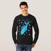 T-shirt Plongée de poisson bleu (Devant entier)