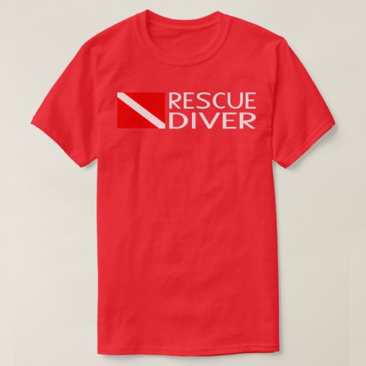T-shirt Plongée Diver indicateur Secourir Diver (Design devant)
