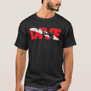 T-shirt Plongée Drapeau Diver Aquaholic Plongée sous-marin