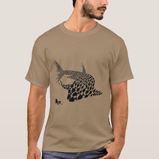 T-shirt Plongée en apnée Poisson Requin Plongeur plongeur  (Devant)