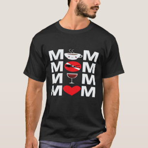 T-shirt Plongée en Scaphandre Autonome Café Maman Mère Vin