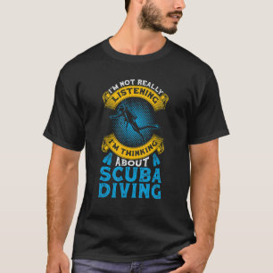 T-shirt Plongée en scaphandre Je pense à la plongée en sca