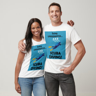 T-shirt Plongée en Scaphandre Vivre sous l'eau Plongée en