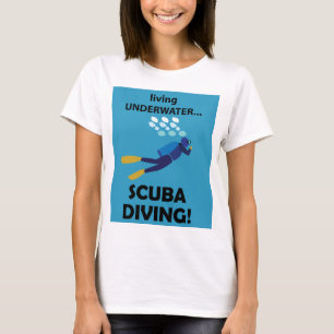T-shirt Plongée en Scaphandre Vivre sous l'eau Plongée en