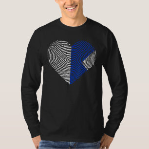 T-shirt Plongée Humour Plongée Plongée Bleu Drapeau Coeur 