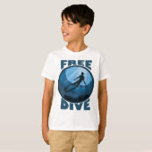 T-shirt Plongée Libre - L'Océan Appelle Freediver (Devant entier)