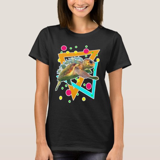 T-shirt Plongée Mer Cute Turtle Fish Plongée Plongée Océan (Devant)