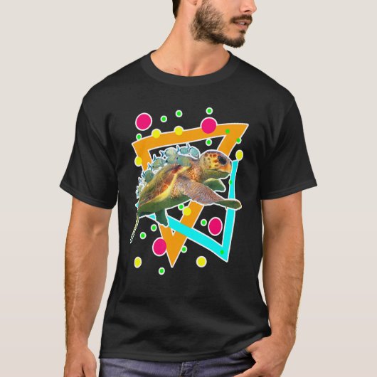 T-shirt Plongée Mer Cute Turtle Fish Plongée Plongée Océan (Devant)