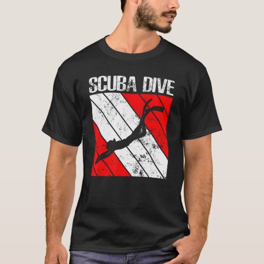 T-shirt Plongée Océanique Plongée Plongée Drapeau Drapeau (Devant)