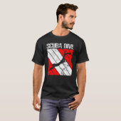 T-shirt Plongée Océanique Plongée Plongée Drapeau Drapeau (Devant entier)