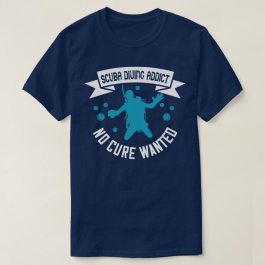 T-shirt Plongée Plongée Addict Sans Cure Recherché (Design devant)
