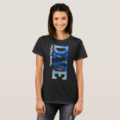 T-shirt plongée plongée avec longue clé plongée plongée av (Devant entier)