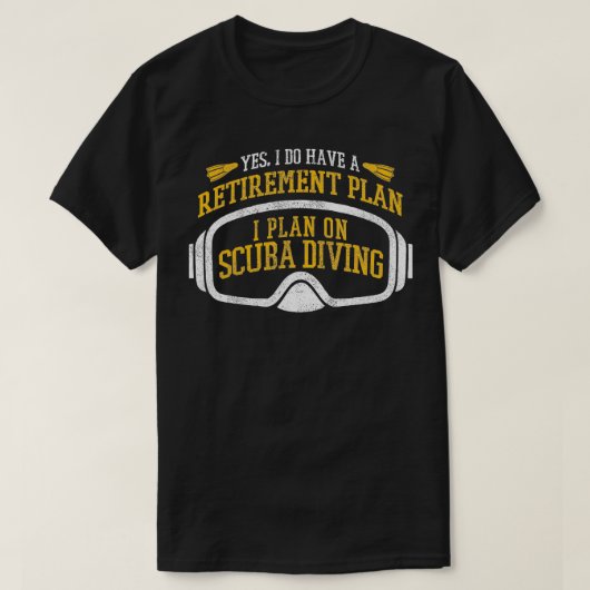 T-shirt Plongée Plongée Plan de retraite Funny Retraité Sc (Design devant)