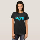T-shirt Plongée Plongée Plongée Belle Océan Caraïbes Plong (Devant entier)
