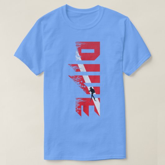 T-shirt Plongée Plongée Plongée Drapeau Drapeau Plongée Pl (Design devant)