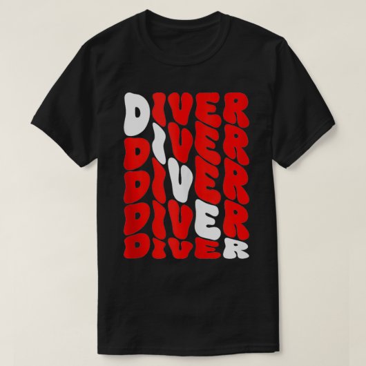 T-shirt Plongée Plongée Plongée Plongée Plongée Stylish Fu (Design devant)