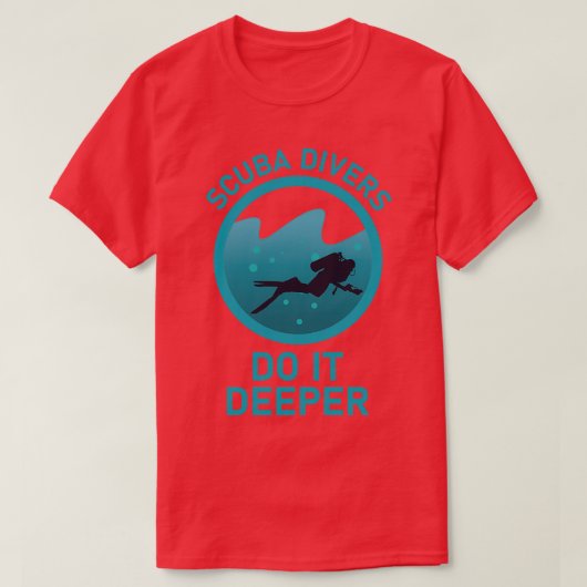 T-shirt plongée plongée plongée profonde plongée plongée p (Design devant)