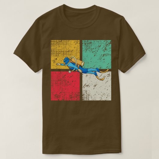 T-shirt Plongée plongée Rétro (Design devant)