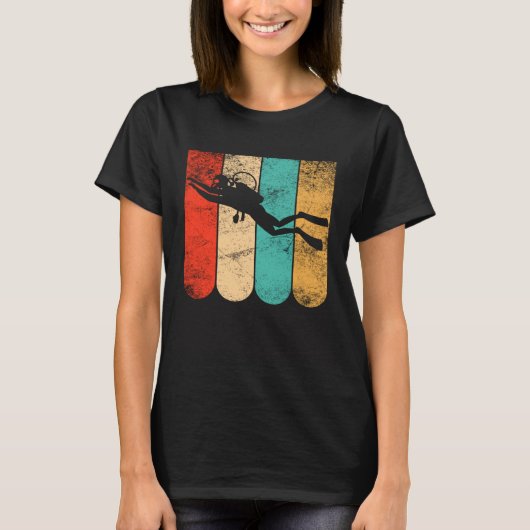 T-shirt Plongée Plongée Vintage Plongée Retro Plongée (Devant)