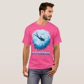 T-shirt Plongée Plus Profonde Illustration de Plongeur en  (Devant entier)