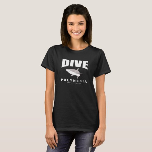 T-shirt Plongée Polynesia Shark Plongée Sous-Marine En Pol (Devant entier)