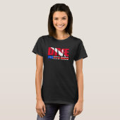 T-shirt Plongée Porto Rico PR Drapeau Conception Plongeur (Devant entier)