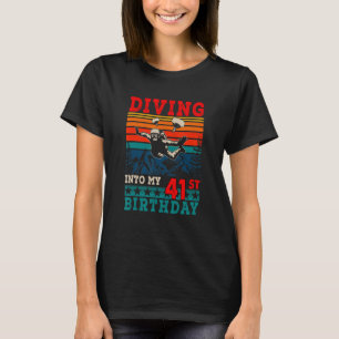 T-shirt Plongée Rétro Dans Mon 41e Anniversaire Skydiving
