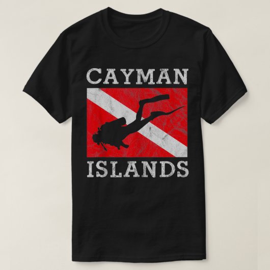 T-shirt Plongée Retro Plongée Grand Cayman Îles Plongée so (Design devant)