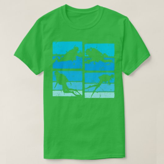 T-shirt Plongée Rétro Plongée Plongée (Design devant)