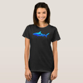 T-shirt Plongée sous l'eau Plongée Plongée Plongeur requin (Devant entier)