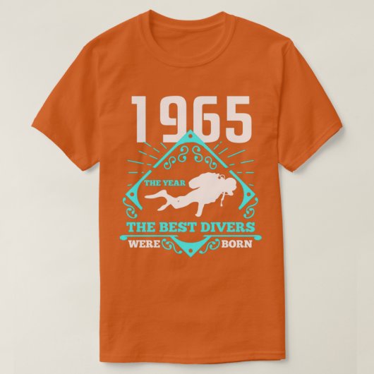 T-shirt Plongée sous-marine 1965 Anniversaire Cadeau de pl (Design devant)