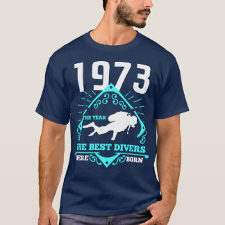 T-shirt Plongée sous-marine 1973 Anniversaire Cadeau de pl